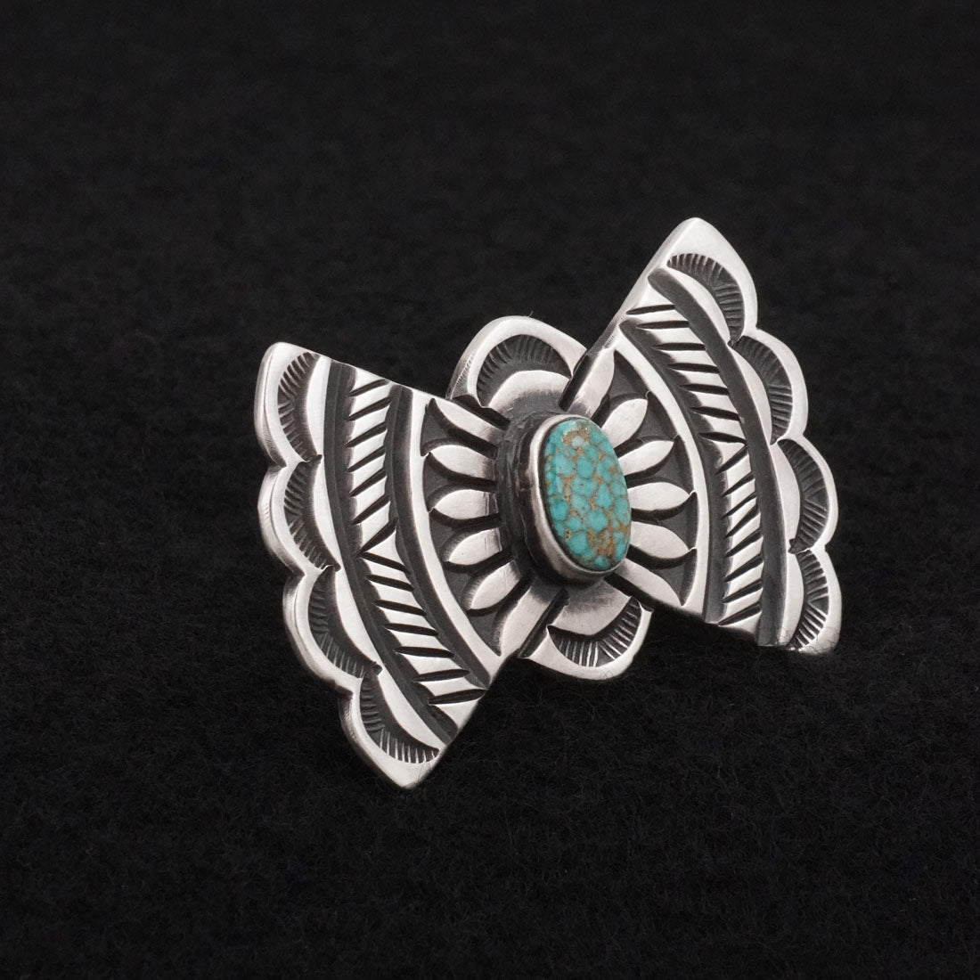 Calvin Martinez Turquoise & Sterling Silver Ring Sz. 7