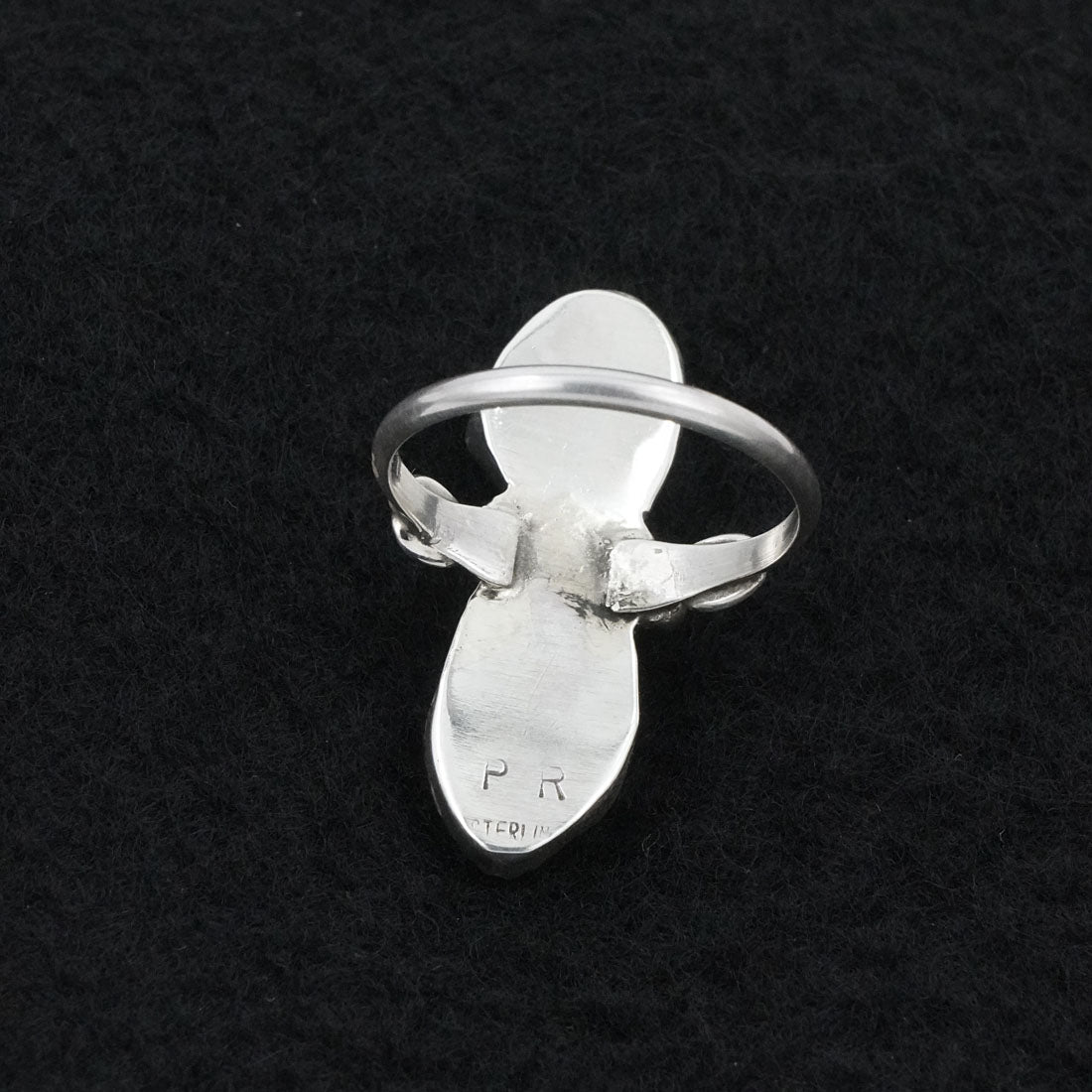 Priscilla Reeder Turquoise & Sterling Silver Ring Size 9