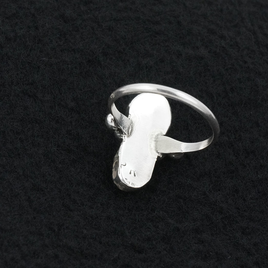 Priscilla Reeder Turquoise & Sterling Silver Ring Size 8.5