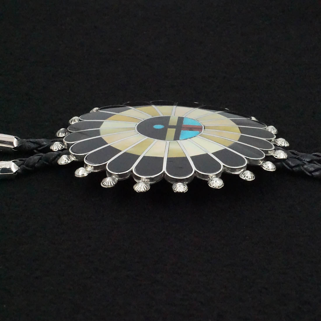 April Unkestine Multi-Stone & Sterling Silver Bolo Tie