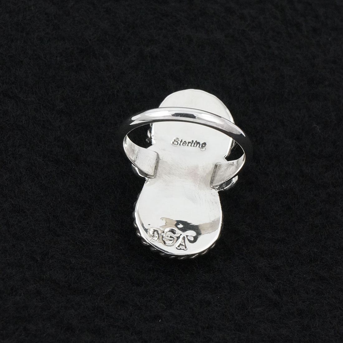 Darius Arviso Turquoise & Sterling Silver Ring Size 8.5