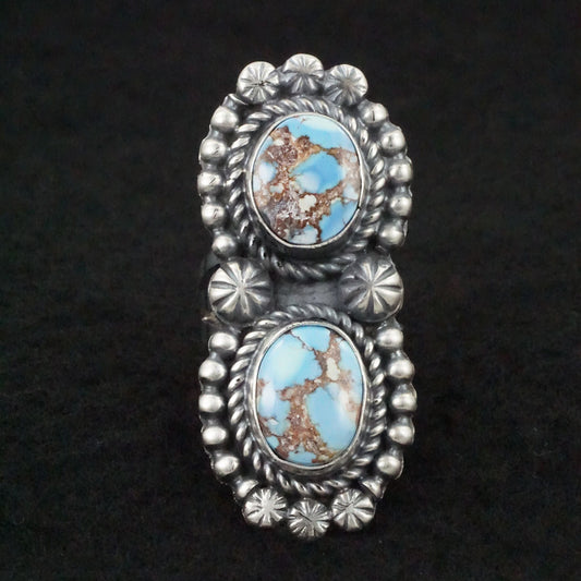 Jeff James Turquoise & Sterling Silver Ring Size 7