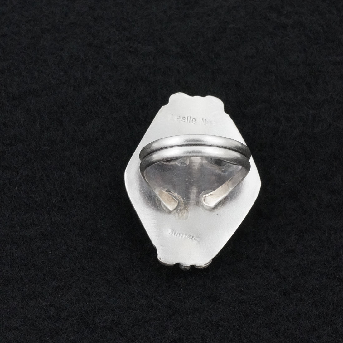 Leslie Nez Turquoise & Sterling Silver Ring Size 6.5