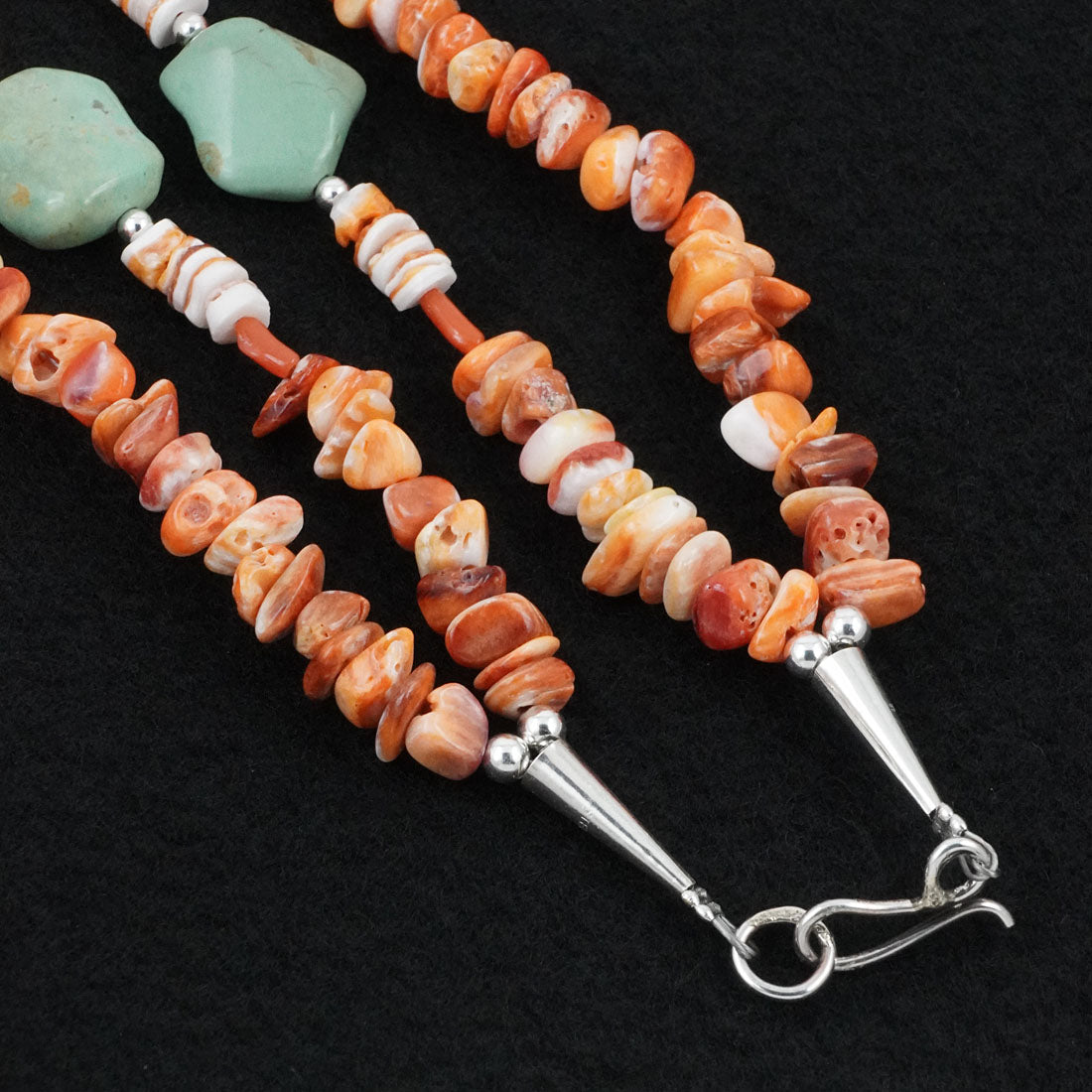 Erika Brown Multi-Stone & Sterling Silver Necklace 30"