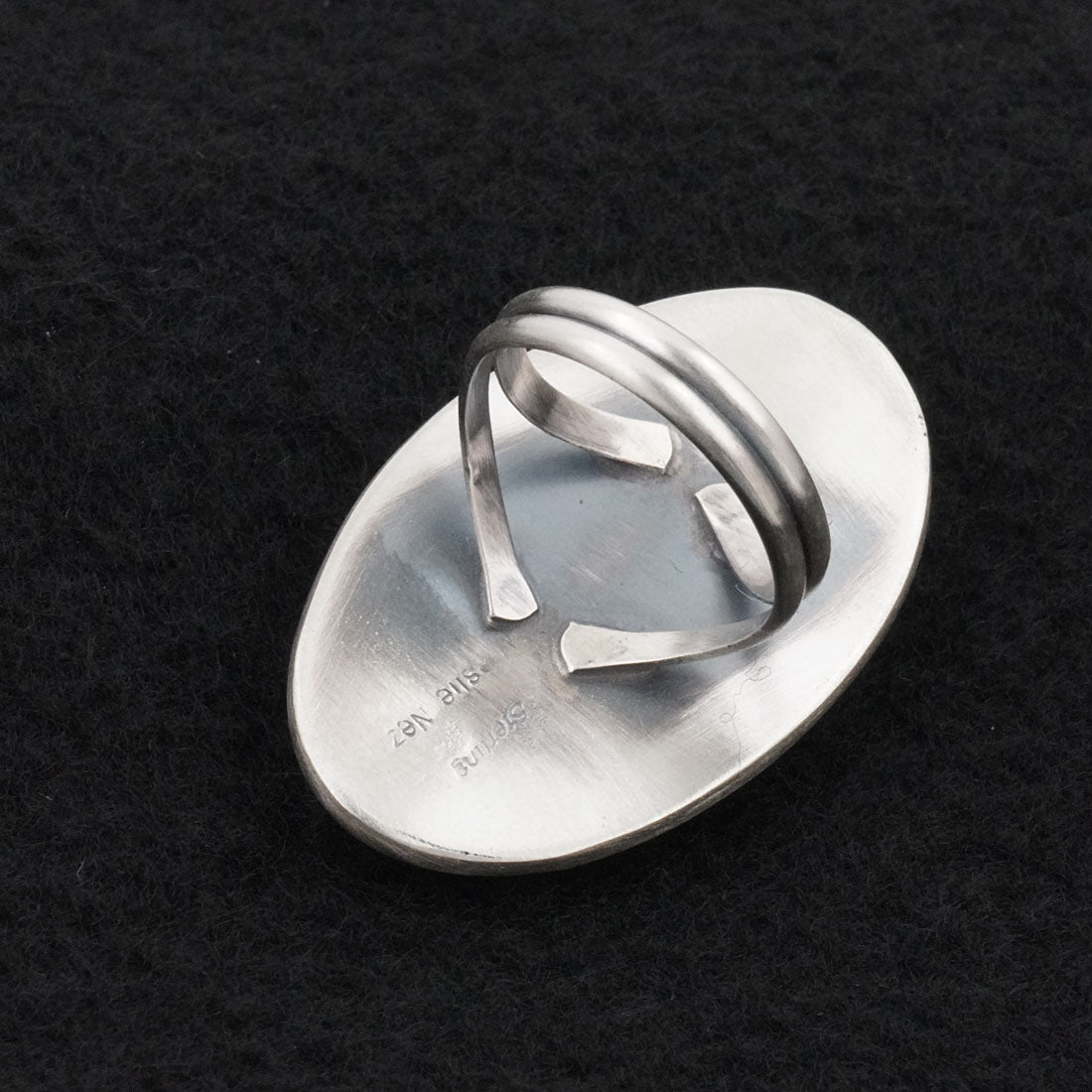 Leslie Nez Turquoise & Sterling Silver Ring Size 8