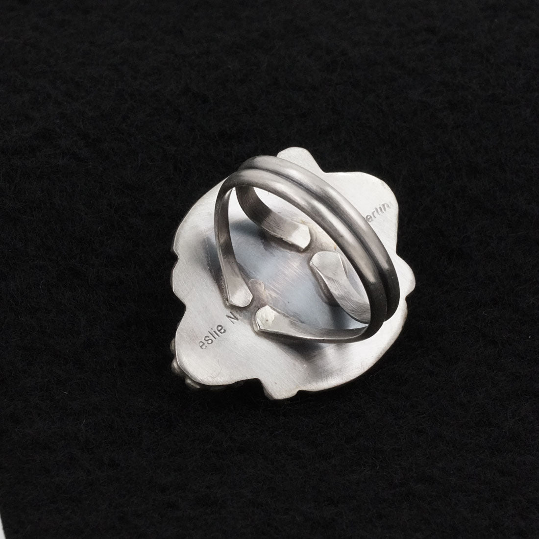 Leslie Nez Turquoise & Sterling Silver Ring Size 7.5