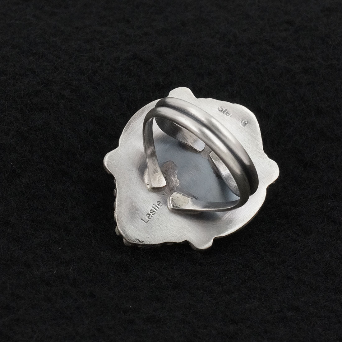 Leslie Nez Turquoise & Sterling Silver Ring Size 8