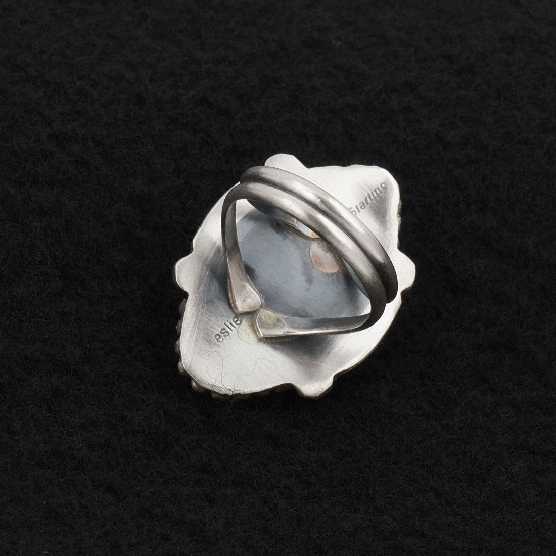 Leslie Nez Turquoise & Sterling Silver Ring Size 6.5