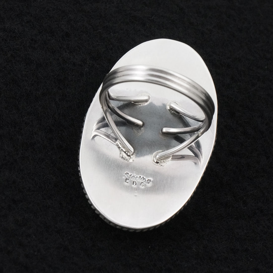 Eugene Gruber Turquoise & Sterling Silver Ring Size 10