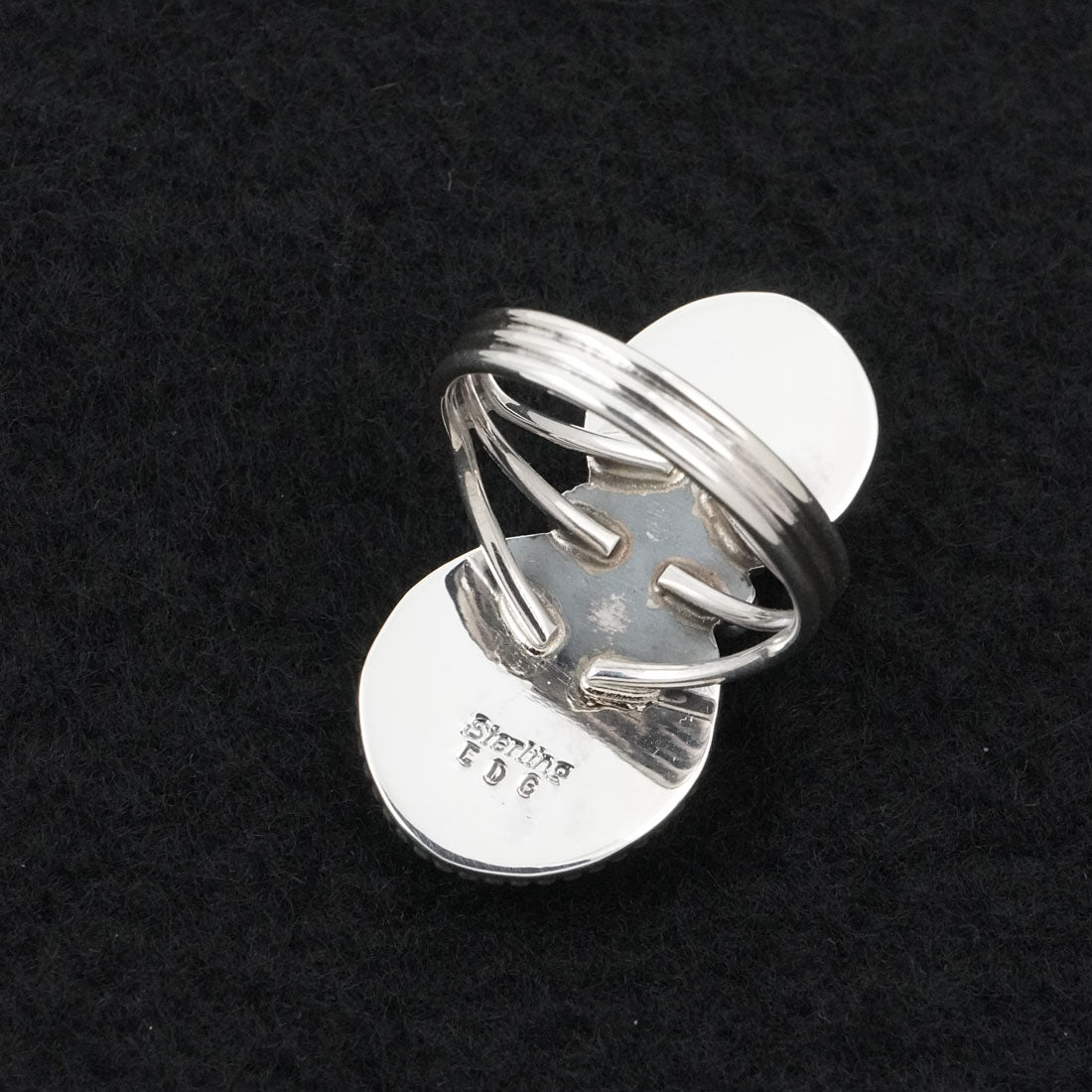 Eugene Gruber Turquoise & Sterling Silver Ring Size 9