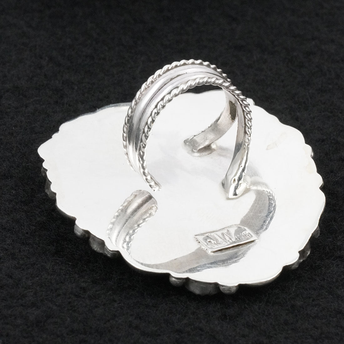 Justina Wilson Coral & Sterling Silver Squash Blossom Set