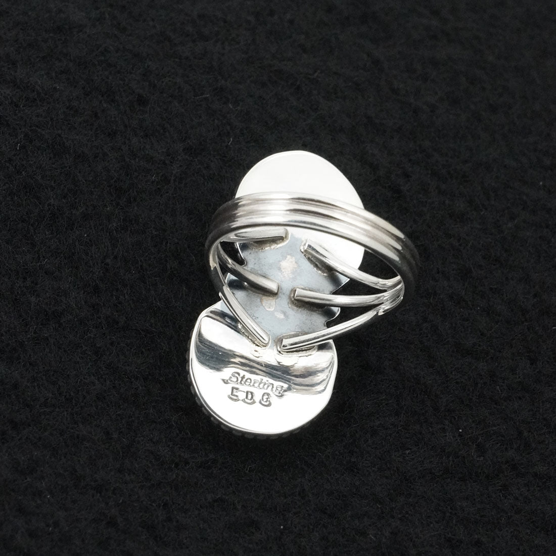 Eugene Gruber Turquoise & Sterling Silver Ring Size 8