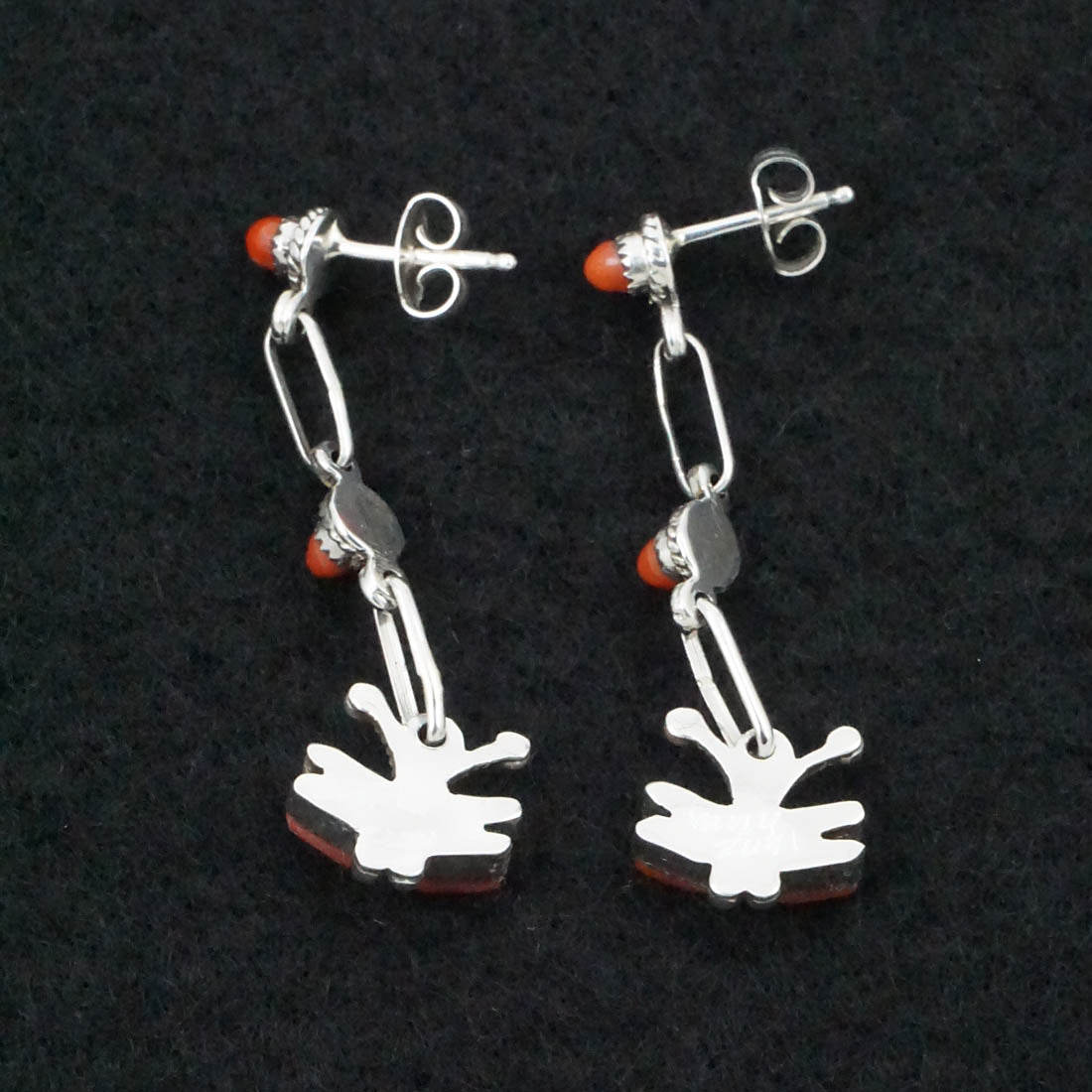 Mildred Ukestine Coral & Sterling Silver Earrings
