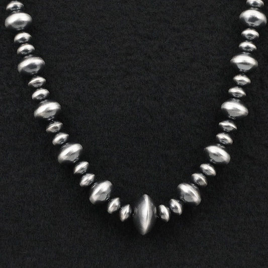 Crystal Haley Sterling Silver Navajo Pearl Necklace 20"