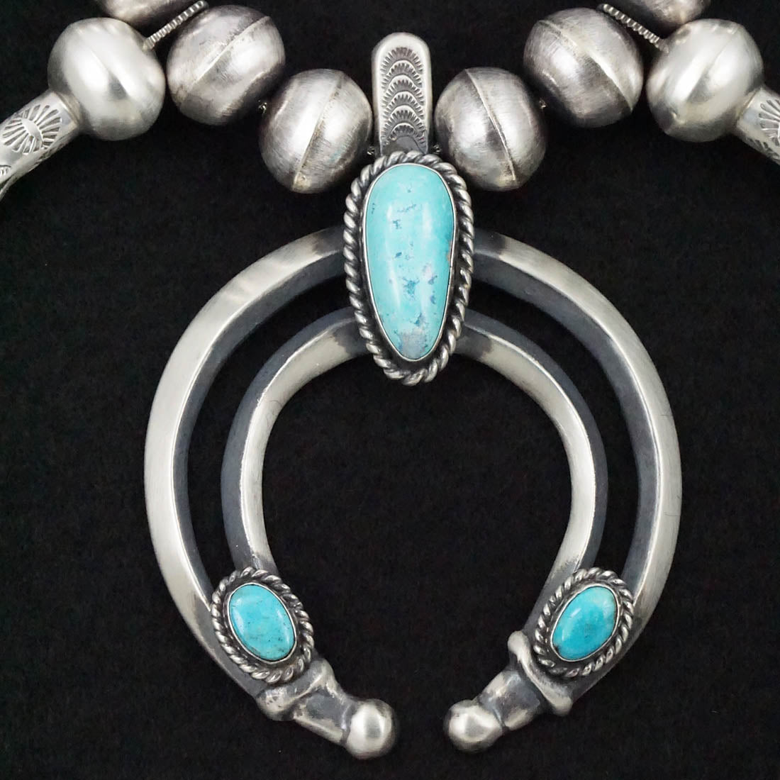 Chris Hale Turquoise & Sterling Silver Squash Blossom
