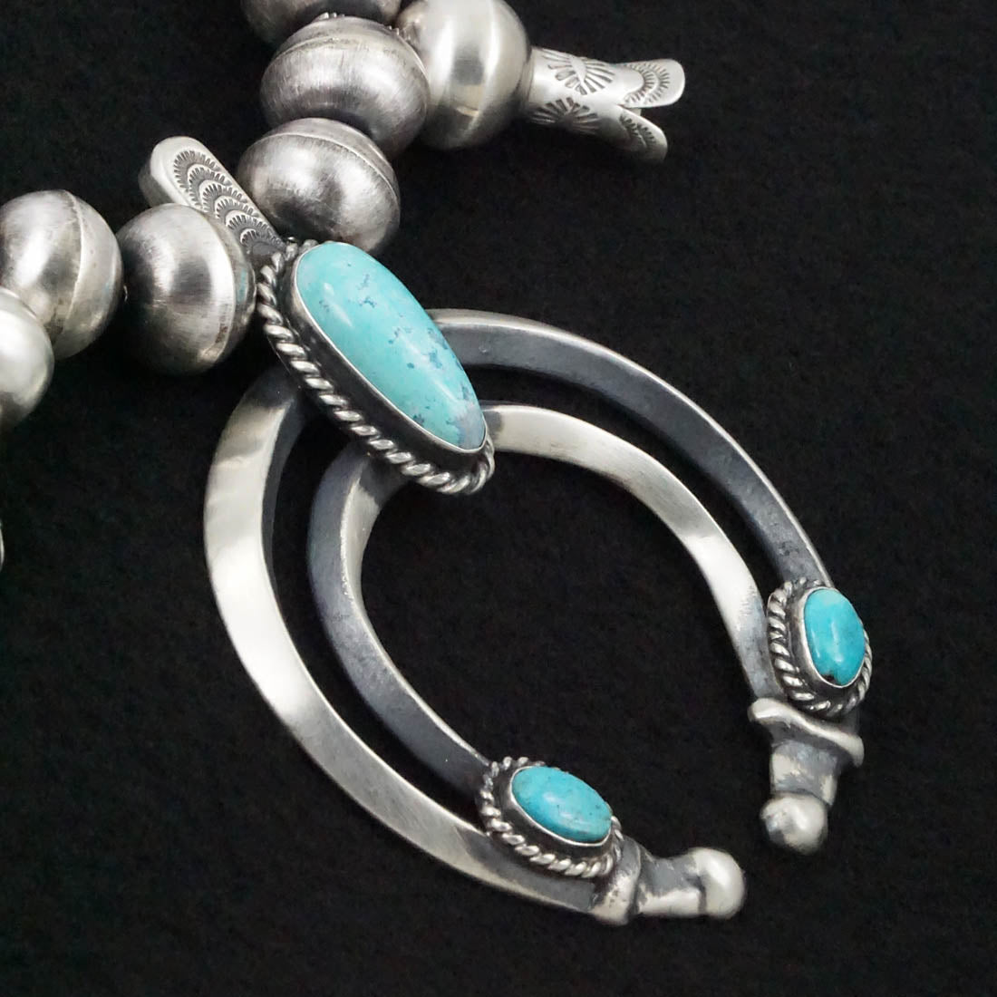 Chris Hale Turquoise & Sterling Silver Squash Blossom
