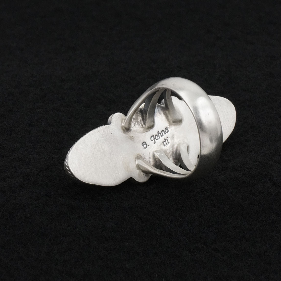 Bobby Johnson Turquoise & Sterling Silver Ring Size 9