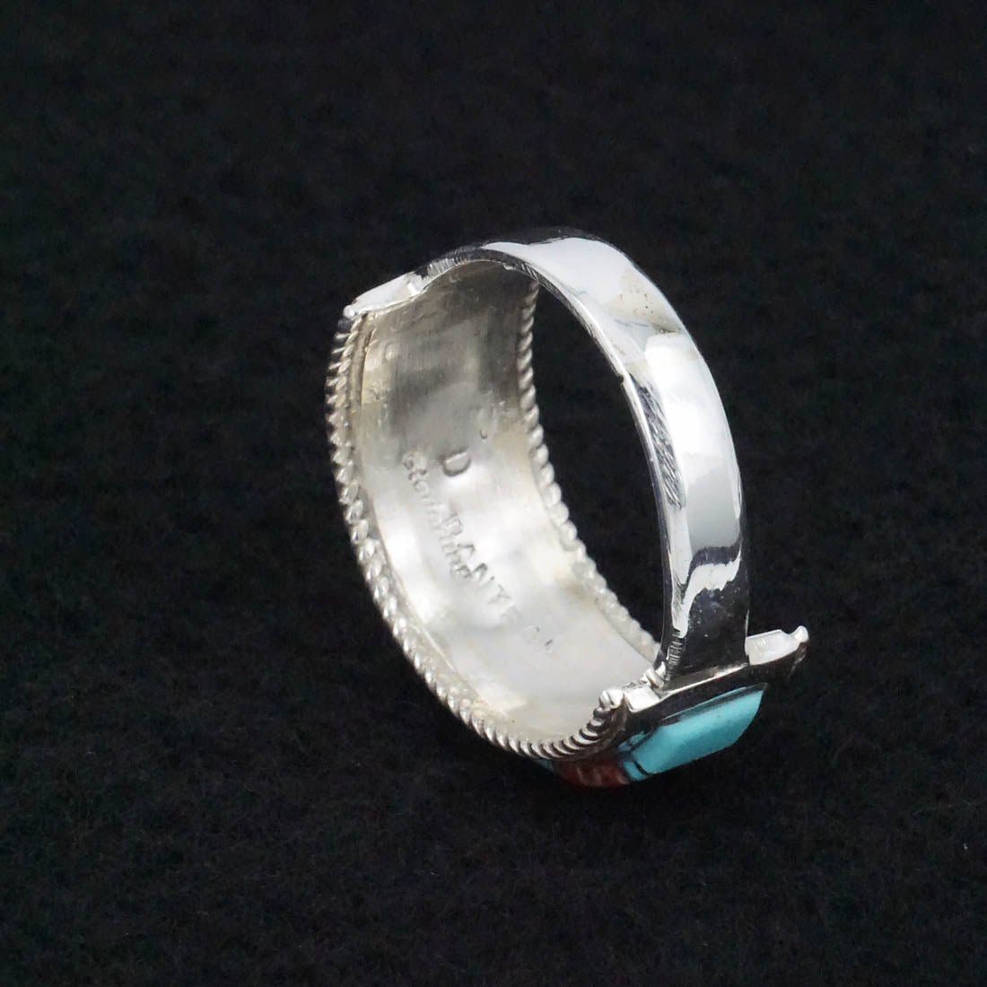 Deirdre Luna Panteah Multi-Stone & Sterling Silver Ring Sz. 13