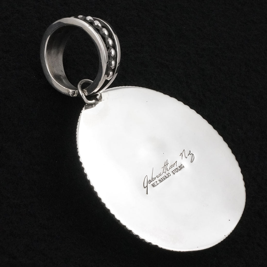 Jonathan Nez Turquoise & Sterling Silver Pendant