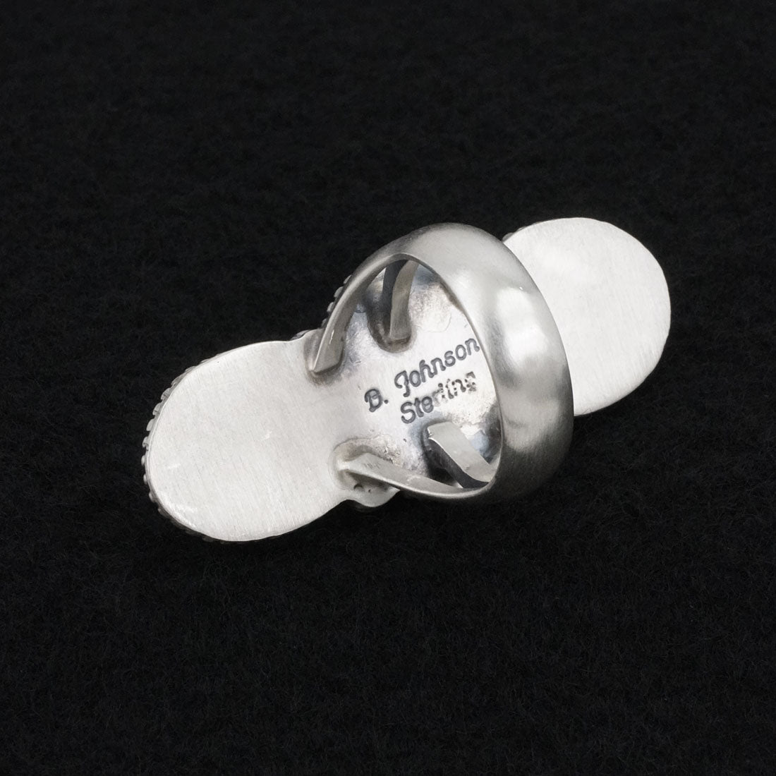 Bobby Johnson Turquoise & Sterling Silver Ring Size 7