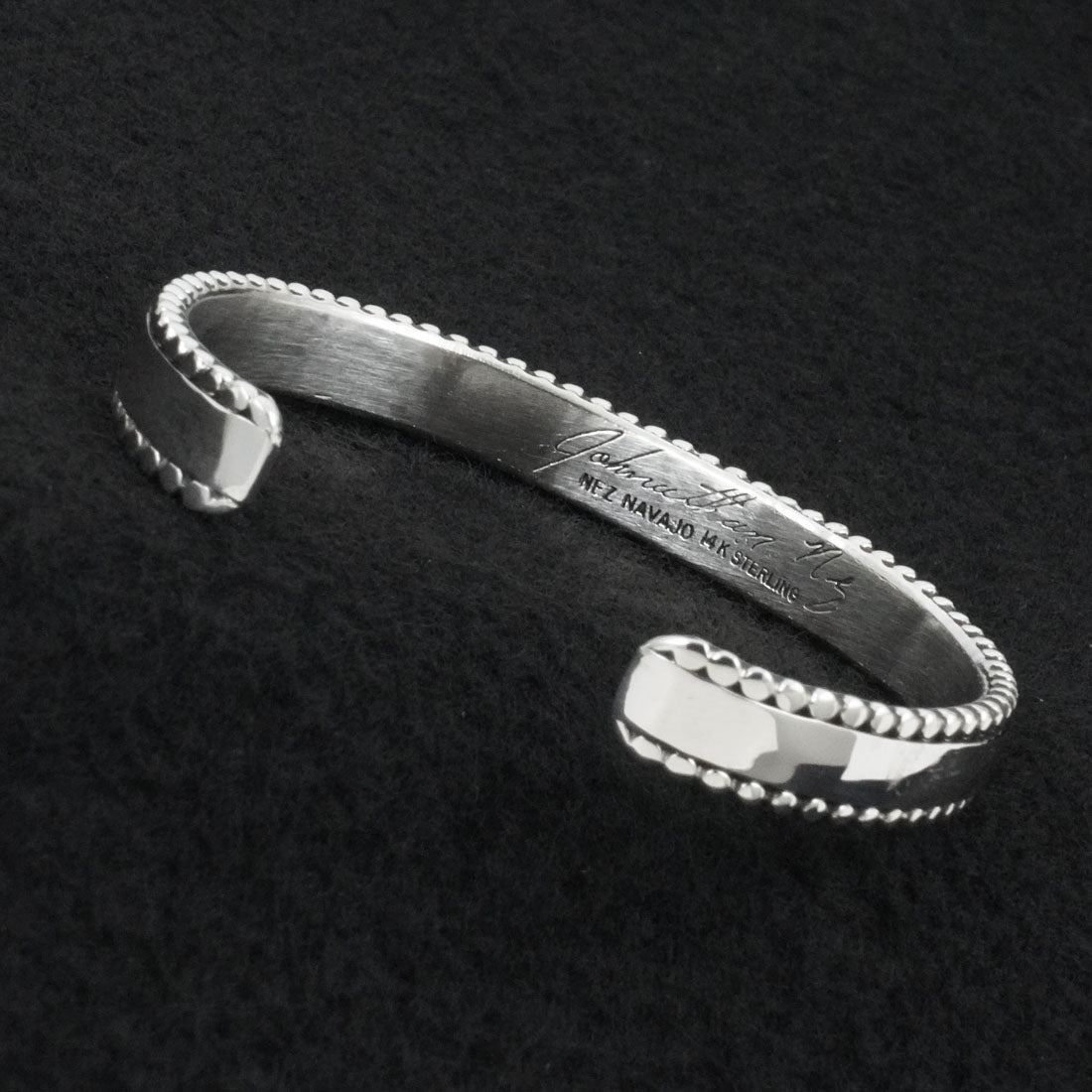 Jonathan Nez Sterling Silver & 14k Gold Bracelet