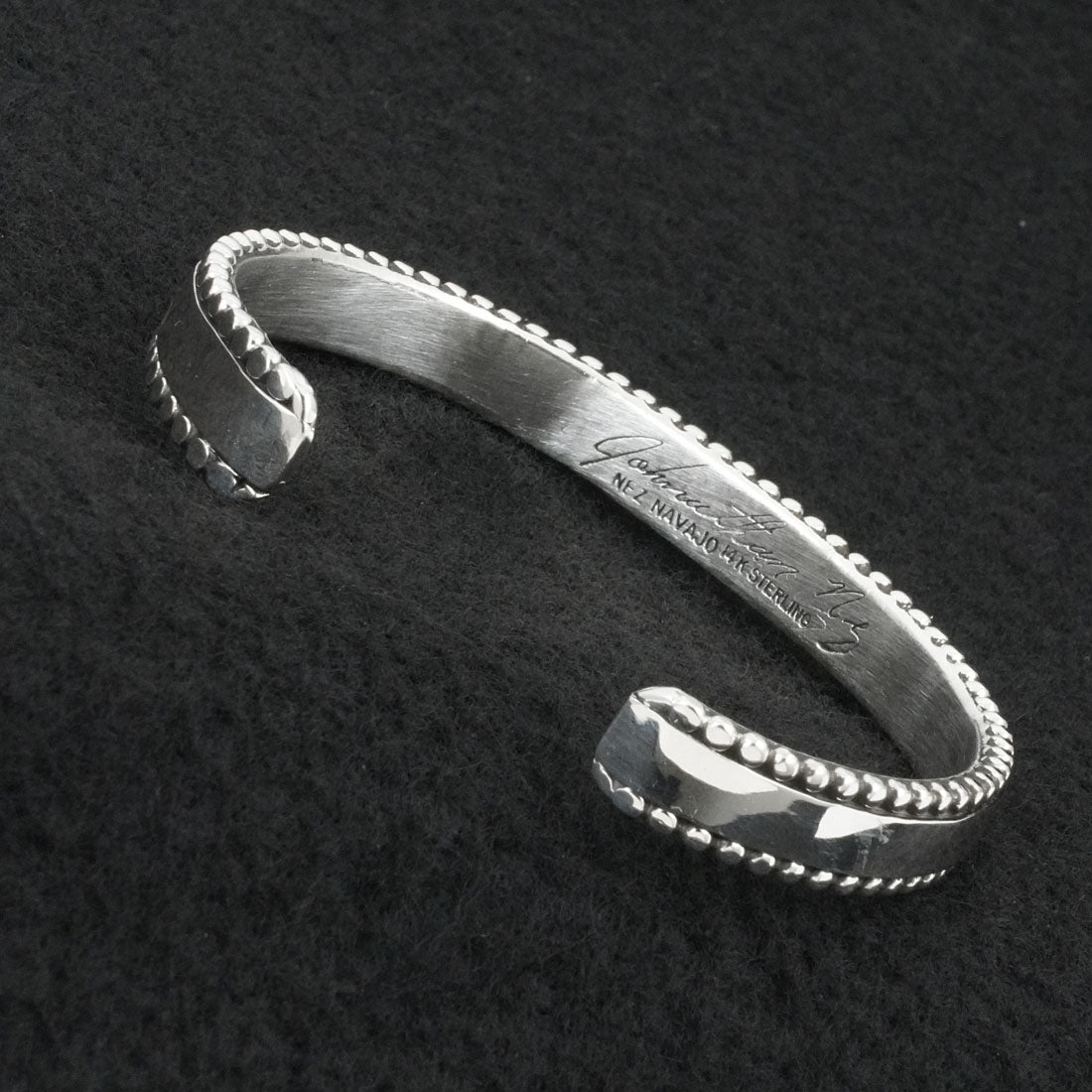 Jonathan Nez Sterling Silver & 14k Gold Bracelet