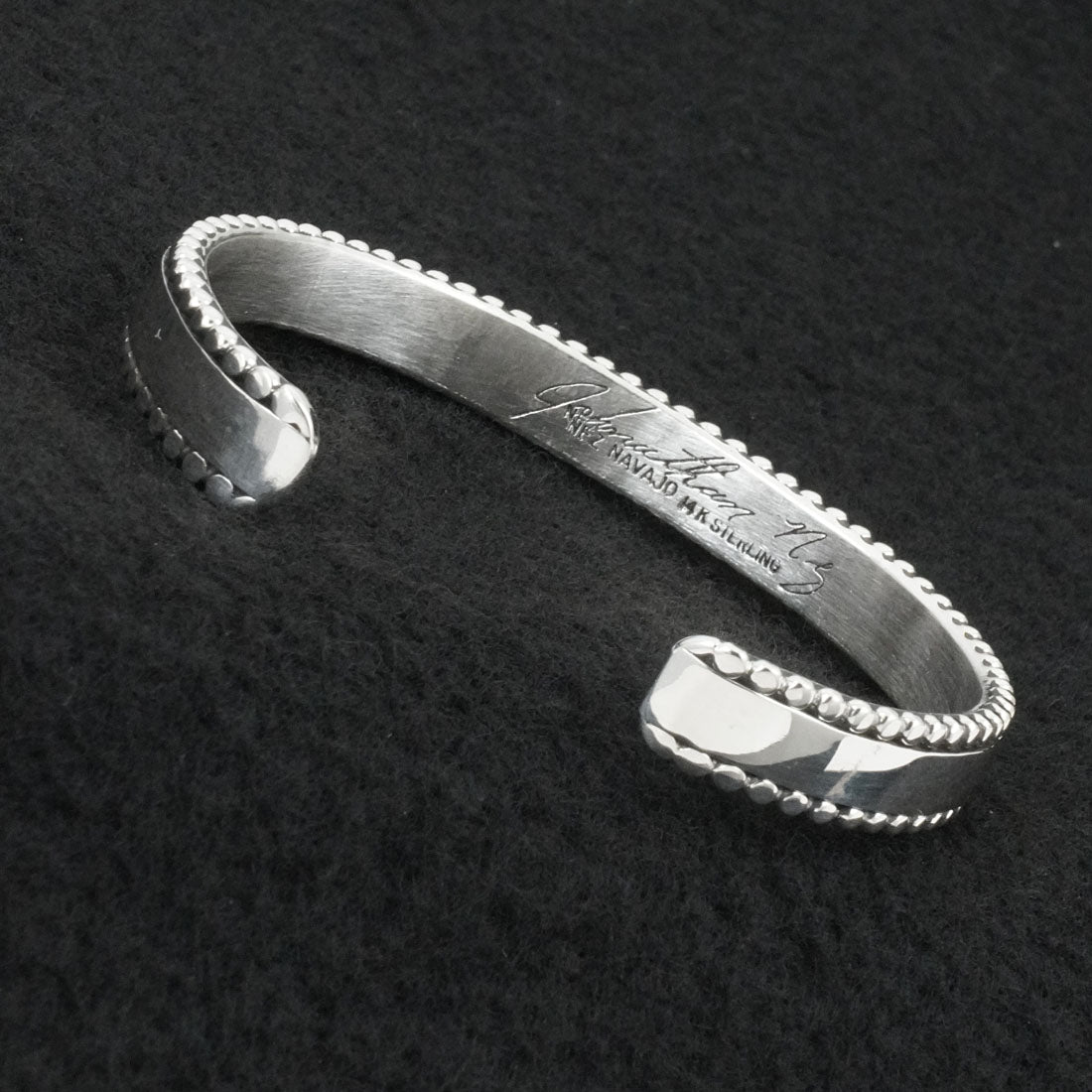 Jonathan Nez Sterling Silver & 14k Gold Bracelet