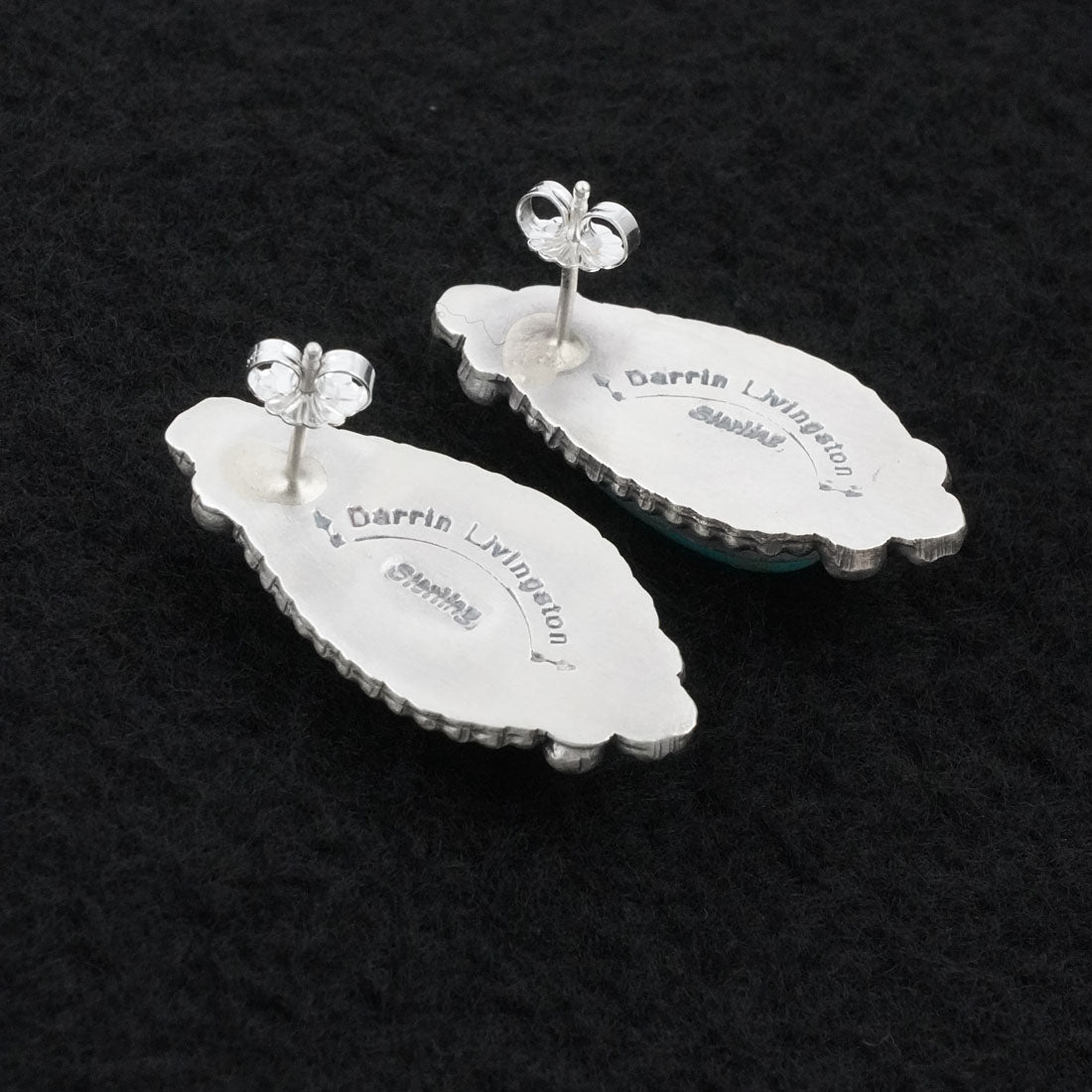 Darrin Livingston Turquoise & Sterling Silver Earrings