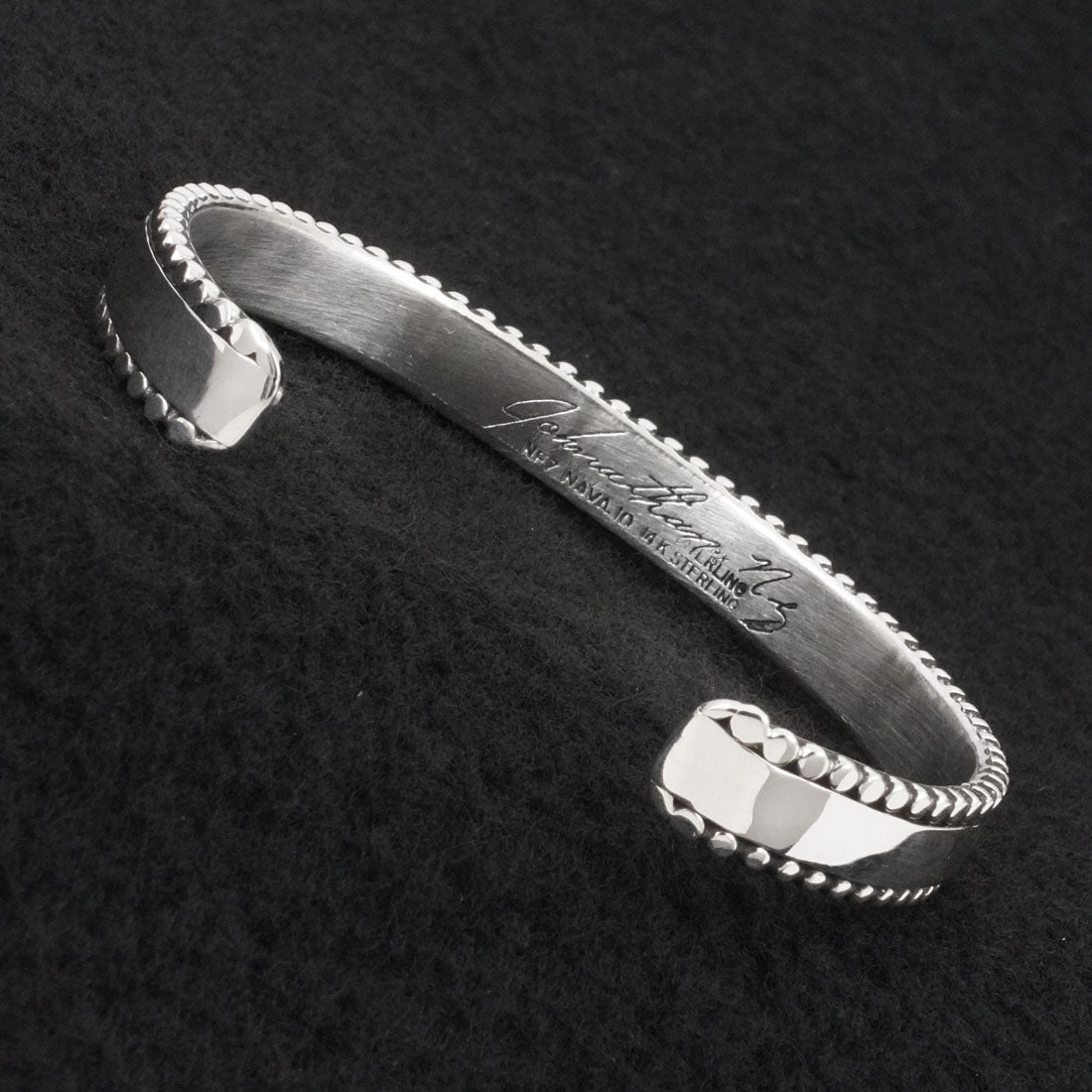 Jonathan Nez Sterling Silver & 14k Gold Bracelet