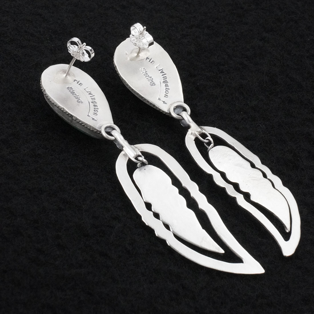 Darrin Livingston Turquoise & Sterling Silver Earrings