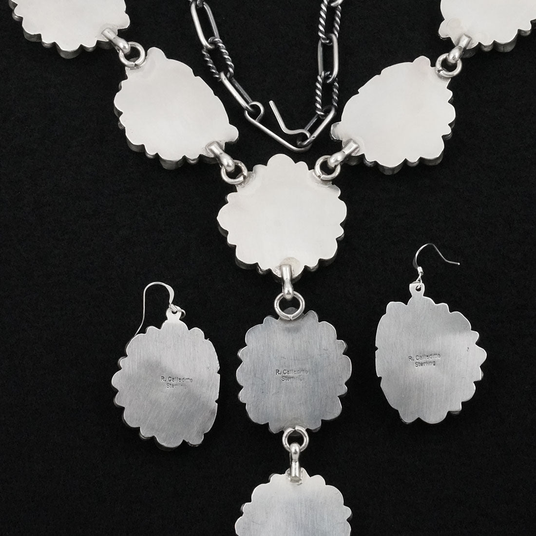 Rosita Calladitto Turquoise & Sterling Silver Necklace Set