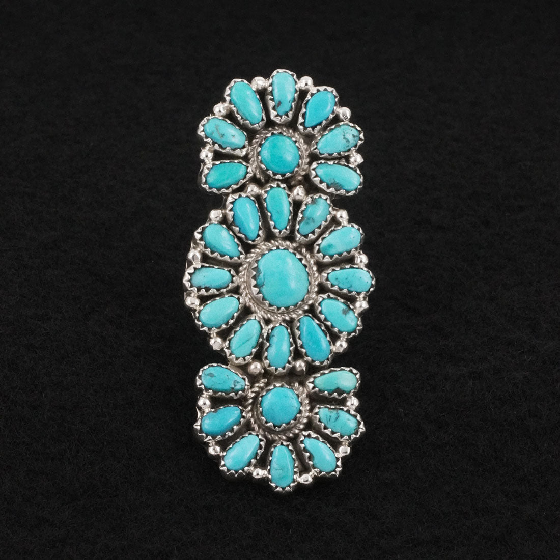 Justina Wilson Turquoise & Sterling Silver Ring Size 7