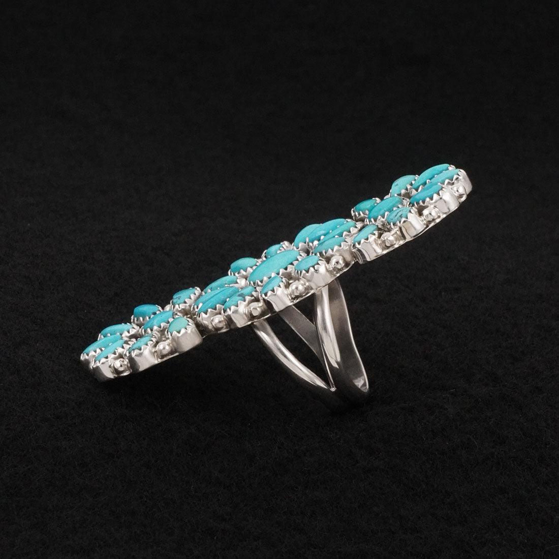 Justina Wilson Turquoise & Sterling Silver Ring Size 7