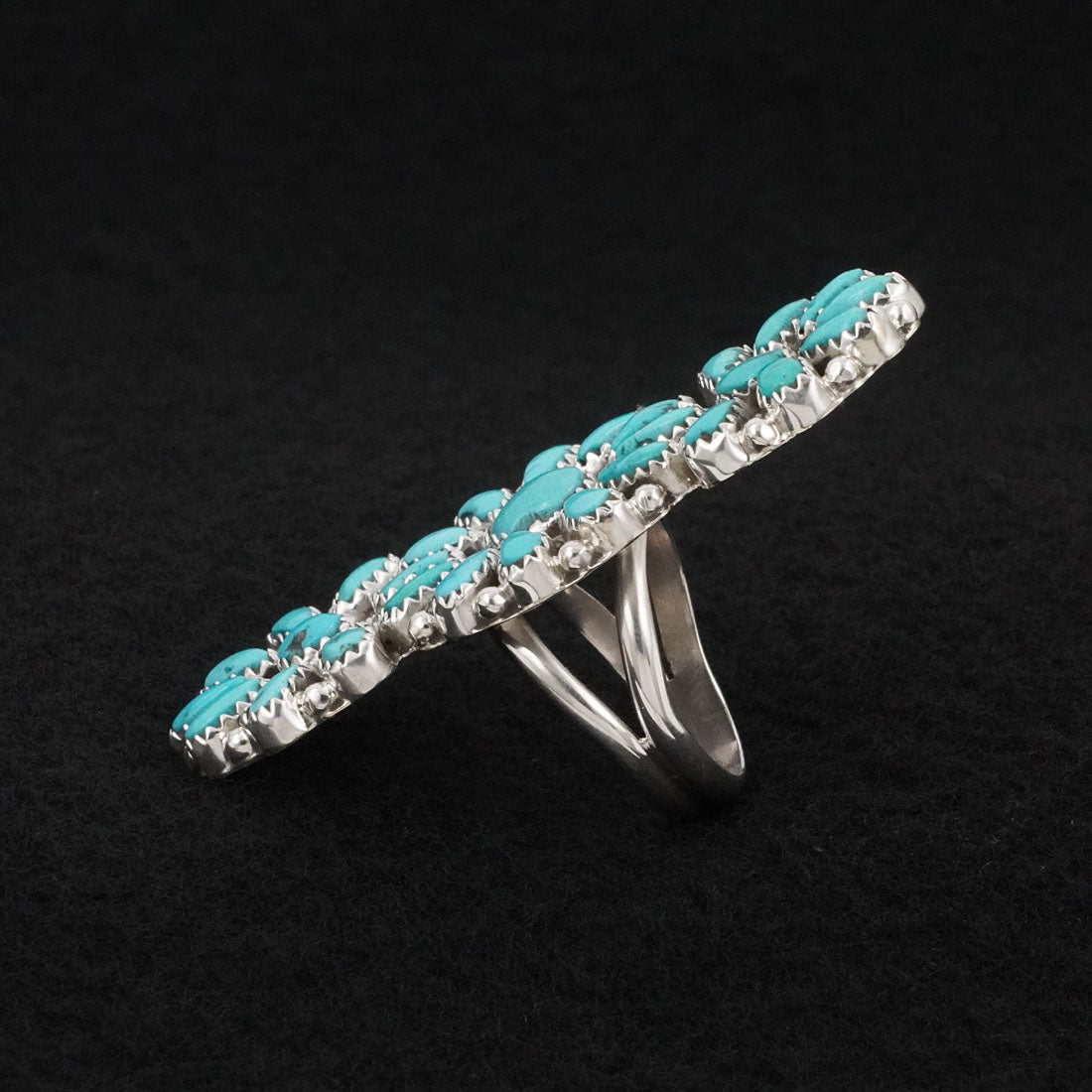 Justina Wilson Turquoise & Sterling Silver Ring Size 8
