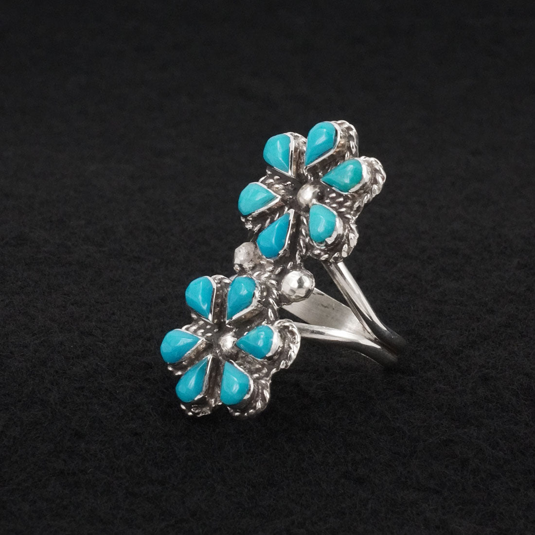 Gina Dosedo Turquoise & Sterling Silver Ring Size 11