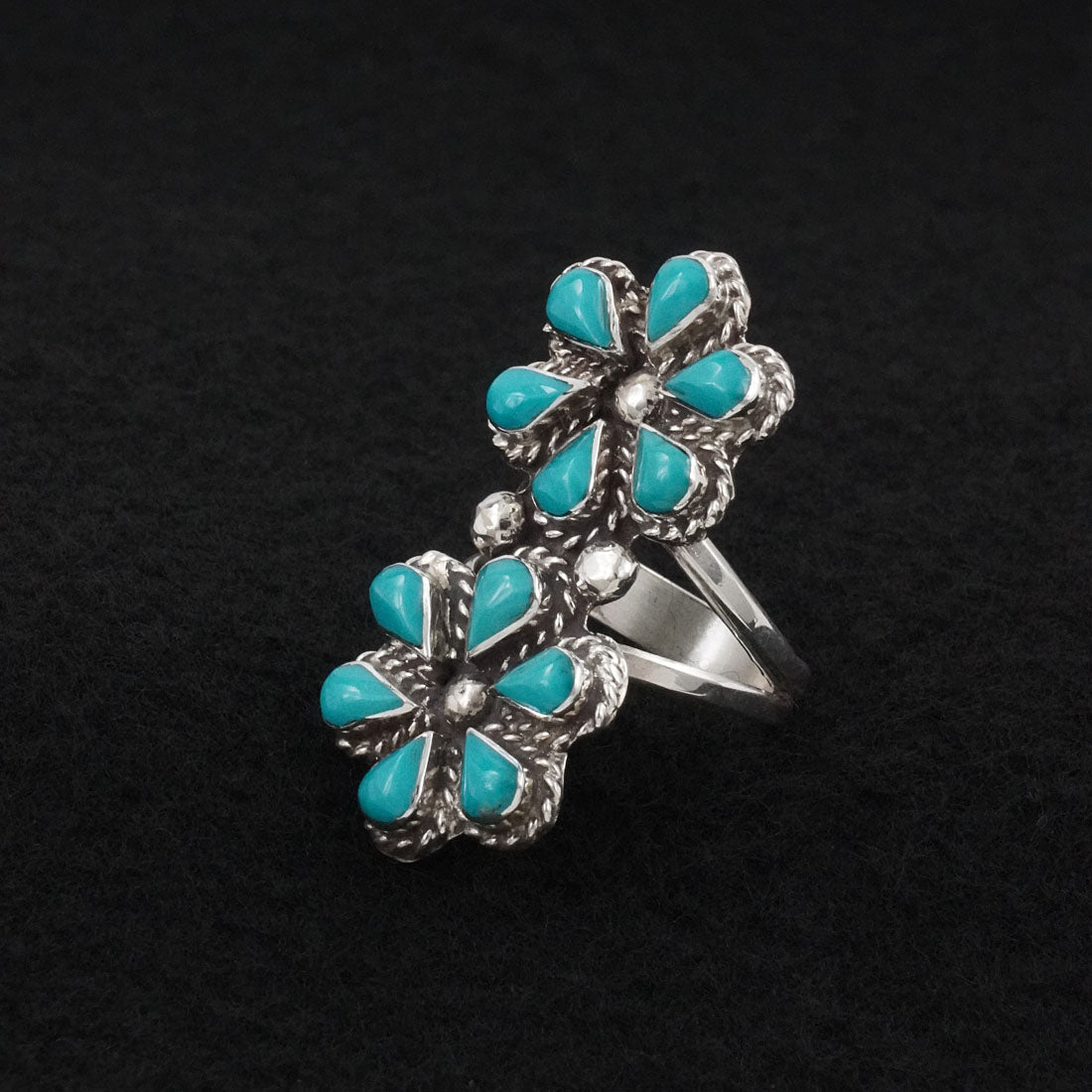 Gina Dosedo Turquoise & Sterling Silver Ring Size 9