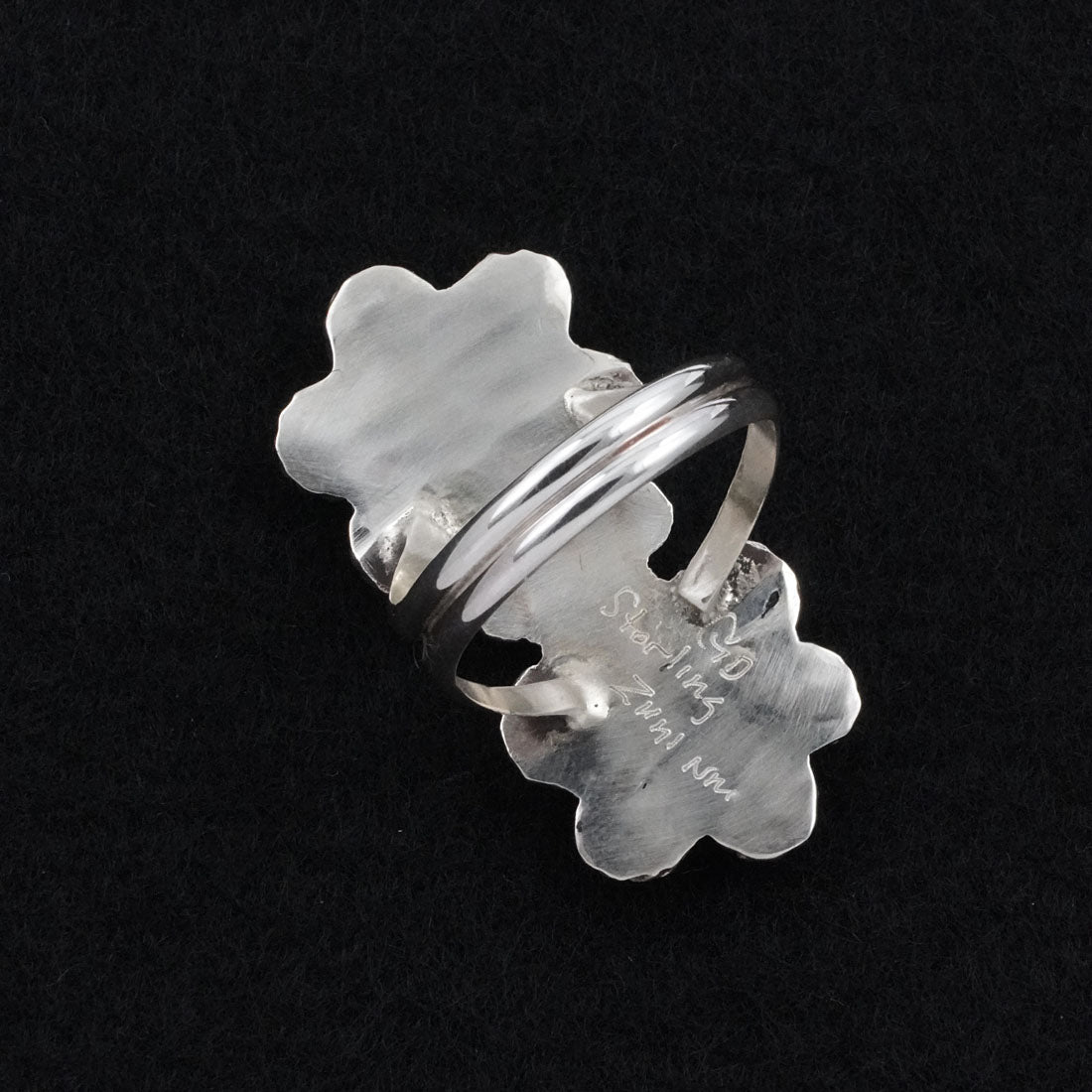 Gina Dosedo Onyx & Sterling Silver Ring Size 12