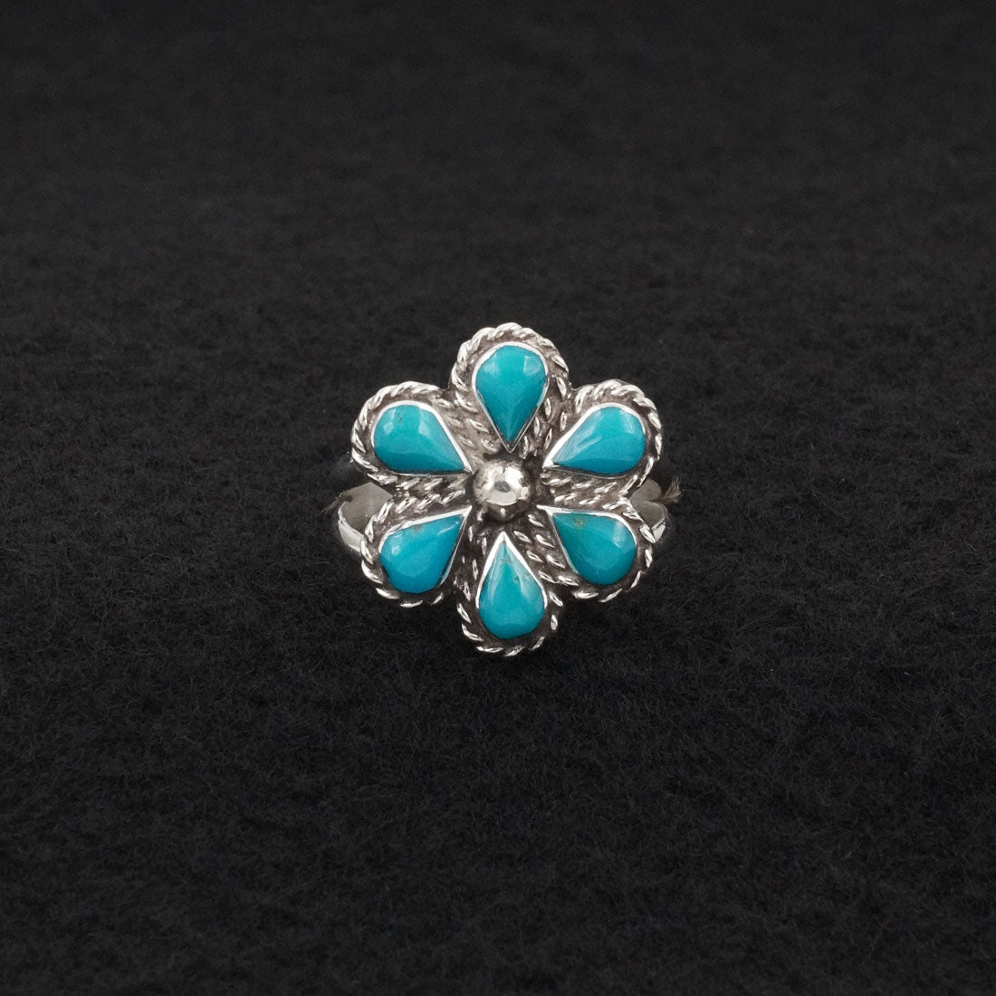 Gina Dosedo Turquoise & Sterling Silver Ring Size 9