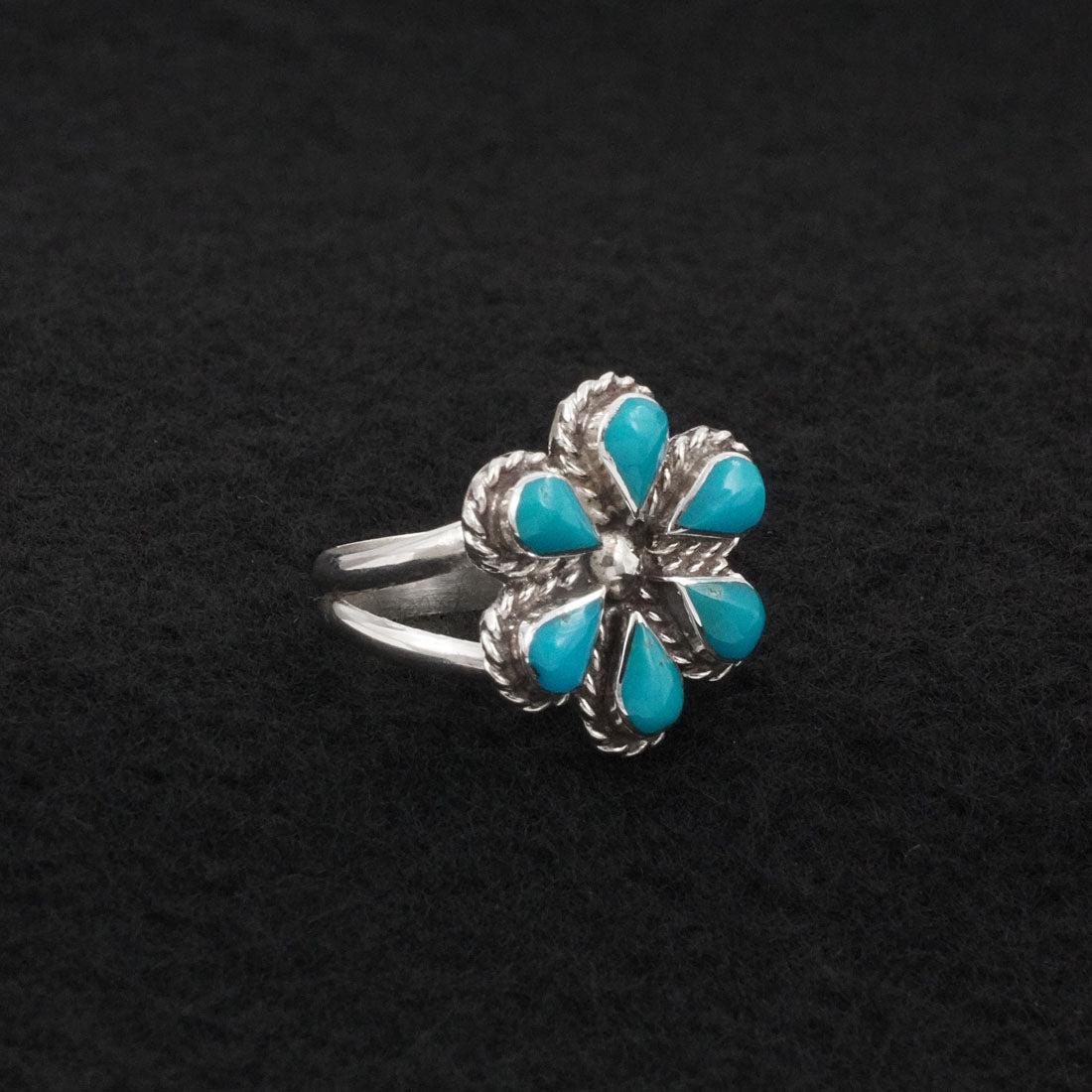 Gina Dosedo Turquoise & Sterling Silver Ring Size 9