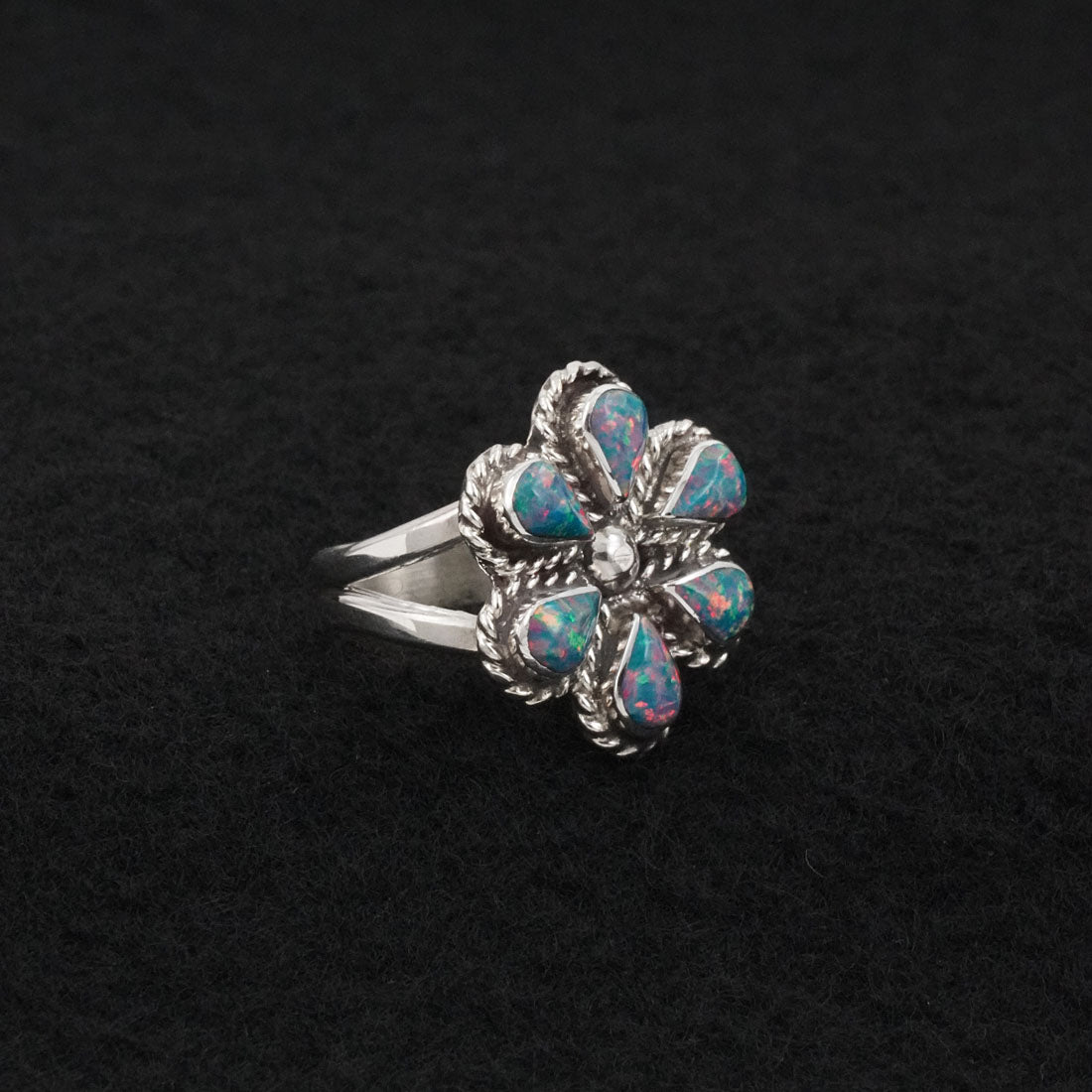 Gina Dosedo Opalite & Sterling Silver Ring Size 7.5