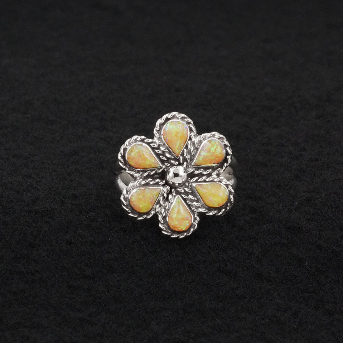Gina Dosedo Opalite & Sterling Silver Ring Size 7.5