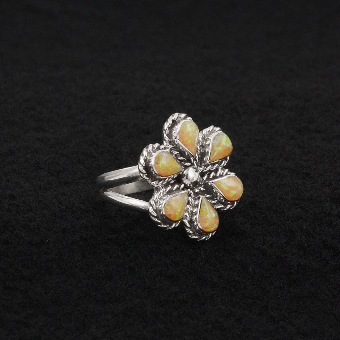 Gina Dosedo Opalite & Sterling Silver Ring Size 7.5