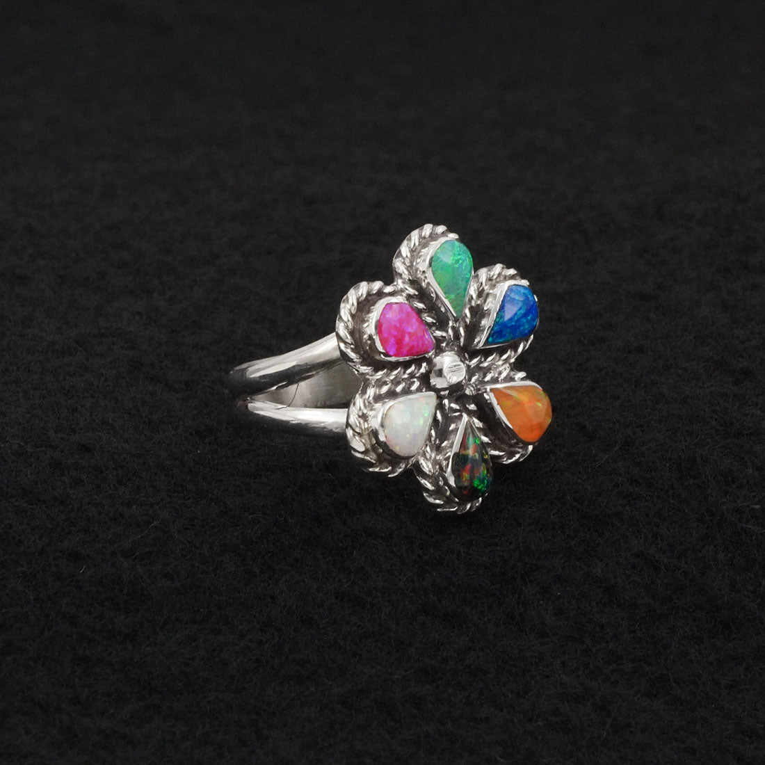 Gina Dosedo Opalite & Sterling Silver Ring Size 8