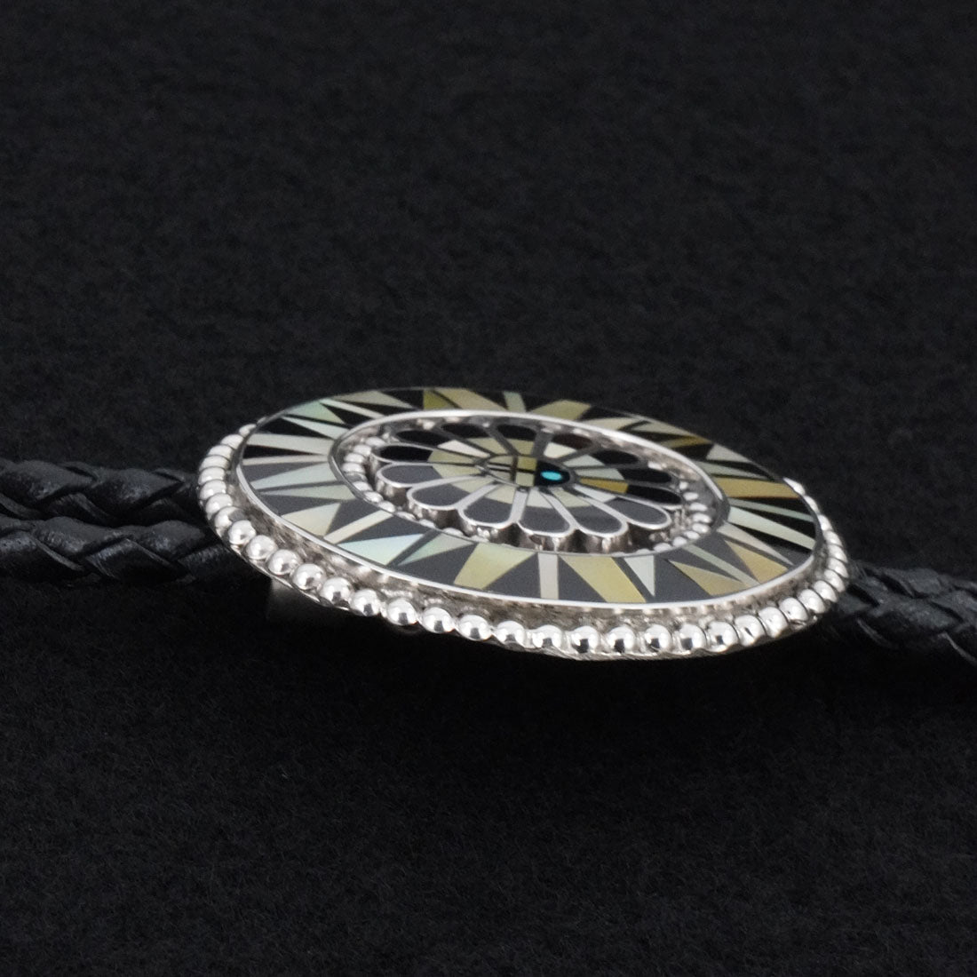 April Unkestine Multi-Stone & Sterling Silver Bolo Tie