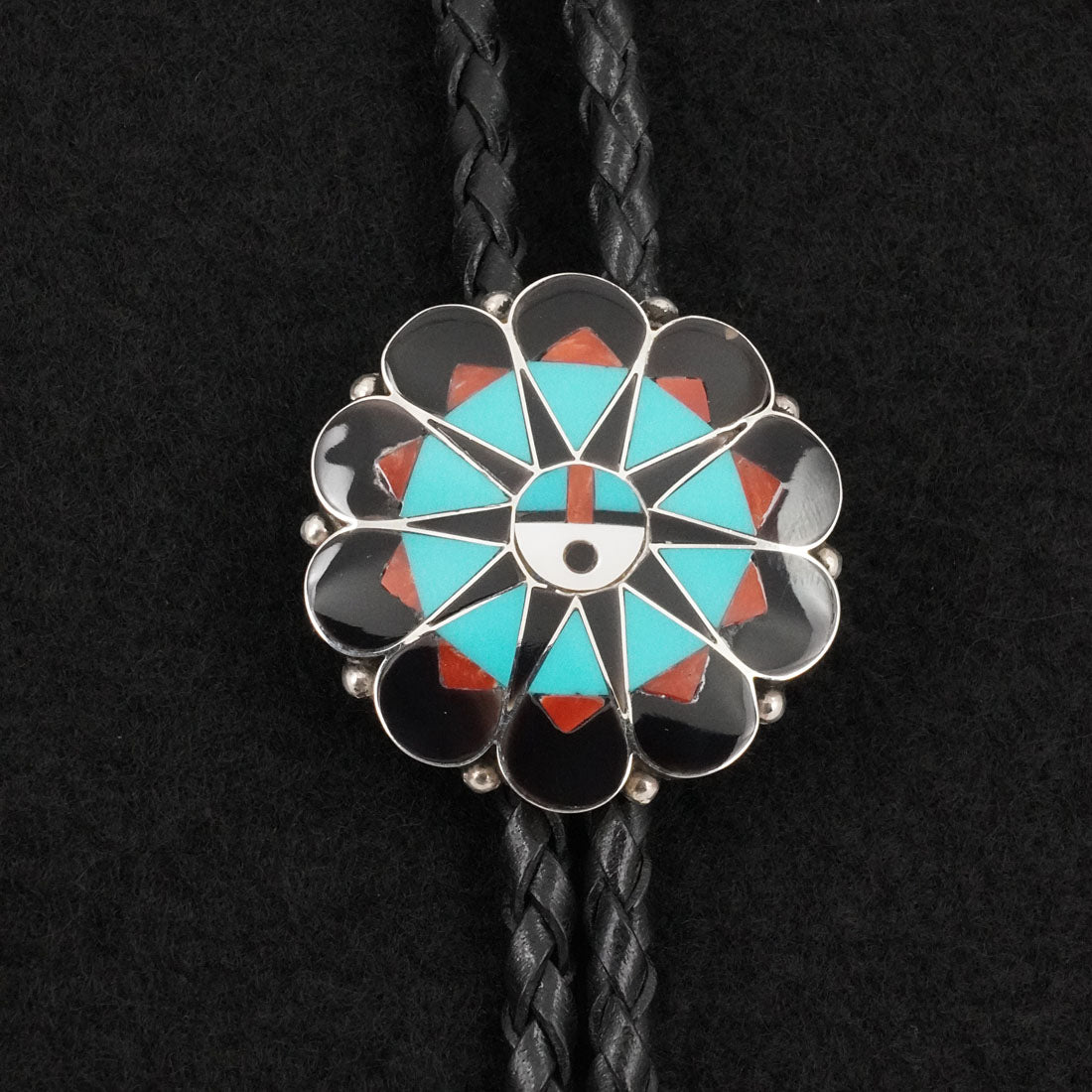 Delwin Gasper Multi-Stone & Sterling Silver Bolo Tie