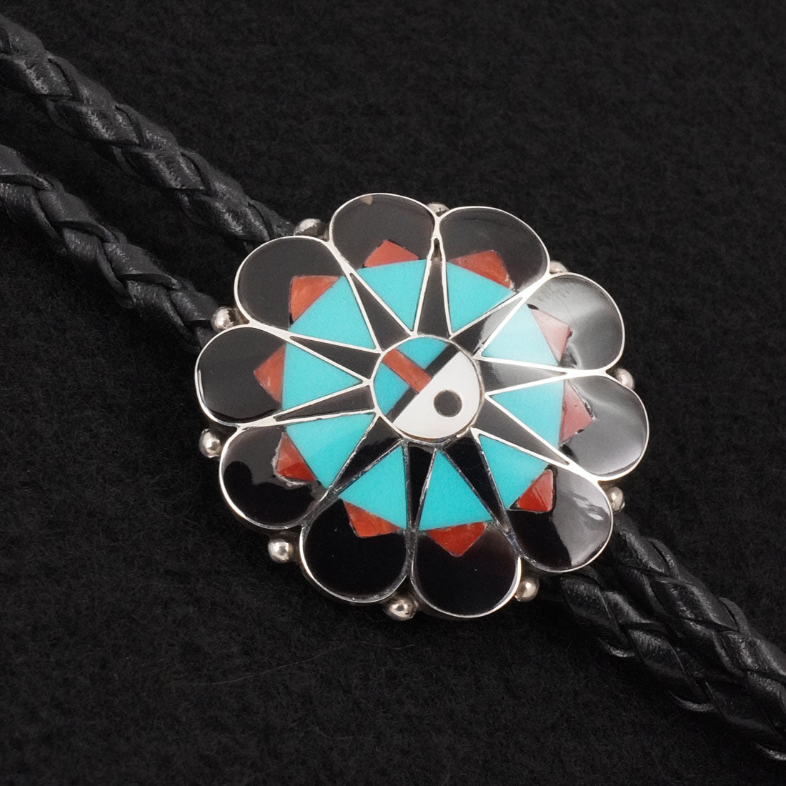 Delwin Gasper Multi-Stone & Sterling Silver Bolo Tie
