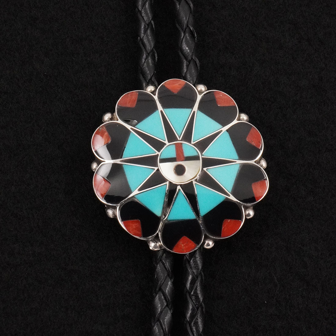 Delwin Gasper Multi-Stone & Sterling Silver Bolo Tie