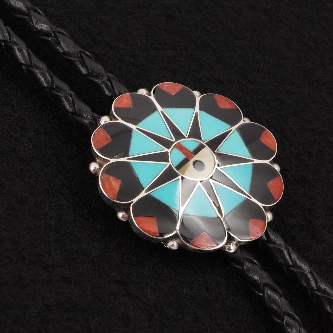 Delwin Gasper Multi-Stone & Sterling Silver Bolo Tie