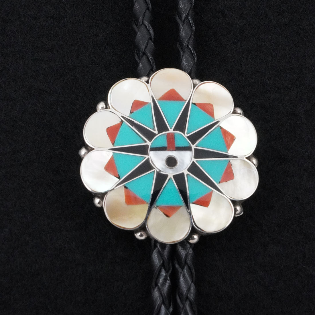 Delwin Gasper Multi-Stone & Sterling Silver Bolo Tie