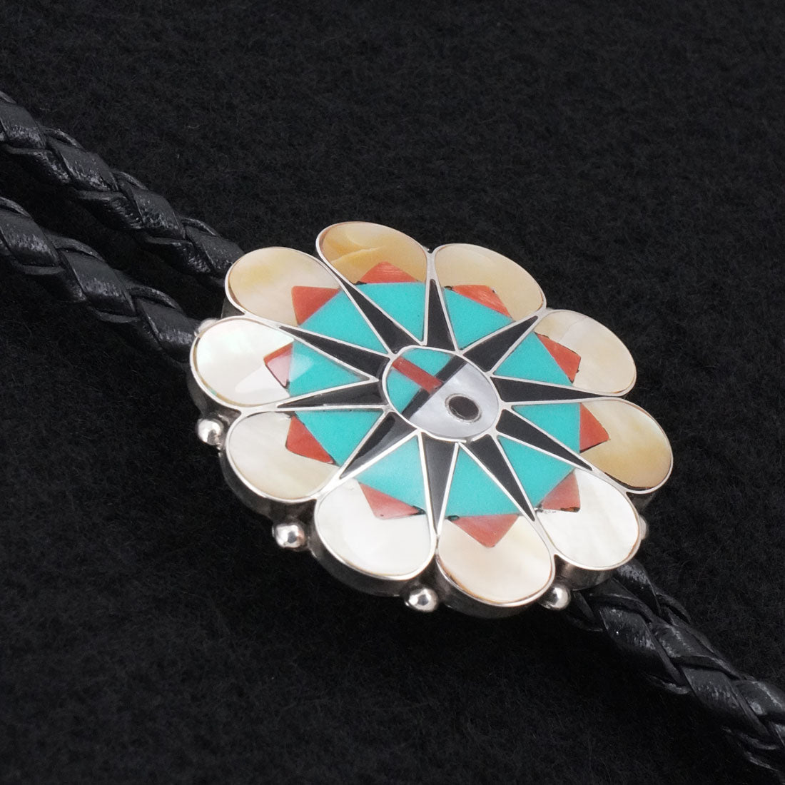 Delwin Gasper Multi-Stone & Sterling Silver Bolo Tie